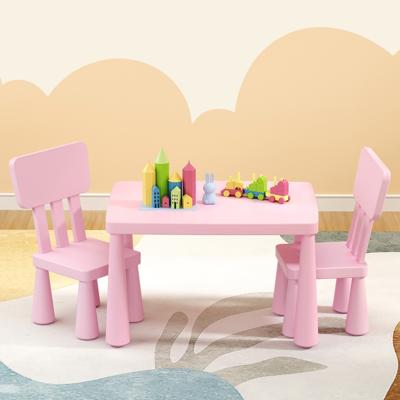 Buy 1 Keezi Kids Table and 2 Chairs Set Pink - Everyday Rewards Shop