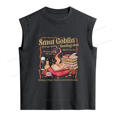 Pagewings Smut Goblin Dark Romance Womens Washed Tank Top
