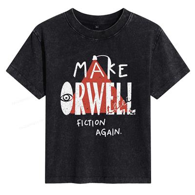 Pagewings Make Orwell Fiction Again Womens Washed T-shirt