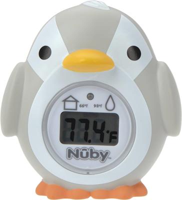 Amazon.com : Nuby Bath and Room Digital Thermometer - Baby Thermometer for Safe and Cozy Bath and Room Temperatures - Penguin : Baby