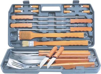 Alva Piece Delux Wood Bbq Tools Steel Grilling Tool | Makro