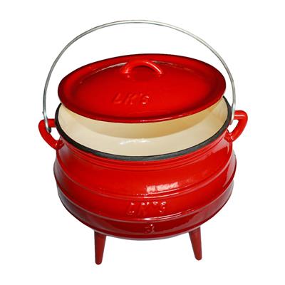 LKs Enamel Cast Iron 3 Leg Pot - No. 3 | 1001207 | Outdoor Warehouse