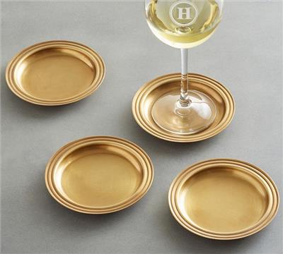 Bleecker Metal Bar Coasters - Set of 4 | Pottery Barn