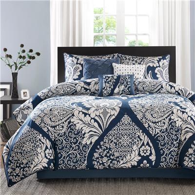 Madison Park Vienna 7 Piece Cotton Printed Comforter Set