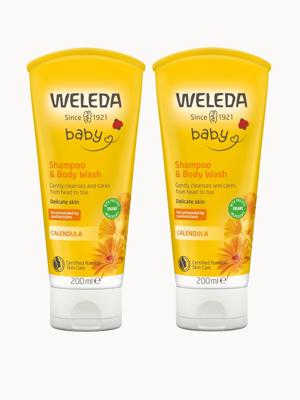 Weleda Baby Shampoo & Body Wash 200ml Twin Pack | LOOKFANTASTIC