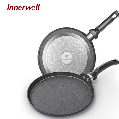 Innerwell Nonstick Ceramic Crepe Pan 11 Inch Flat Skillet for Roti, Quesadilla, Tortilla, Induction Compatible - Walmart.com