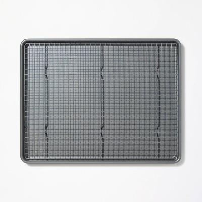 2pc Nonstick Baking Sheet and Cooling Rack Set Gray - Figmint™: Wire Rack, Oven Safe, Dishwasher Safe, Kitchen Bakeware : Target