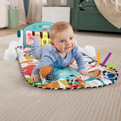 Fisher-Price Glow and Grow Kick & Play Piano Baby Gym Blue | Smyths Toys UK