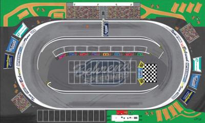 Behrend Speedway Racetrack Rug - 3 Ft. X 5 Ft. - Etsy