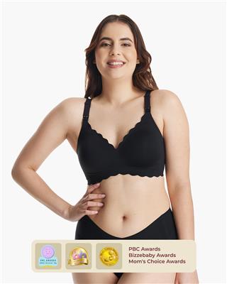 Momcozy 2 pack Jelly Strip Nursing Bra YN46 | Seamless Support for M9 Pump