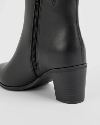 Target Woman Ruby Genuine Leather Block Heel Point Boots - Kmart