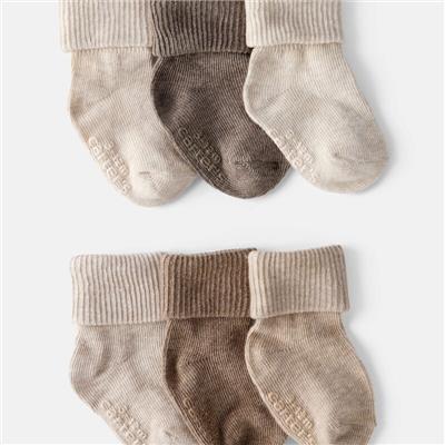 Baby 6-Pack Ankle Socks - Brown | Carter’s Oshkosh Canada