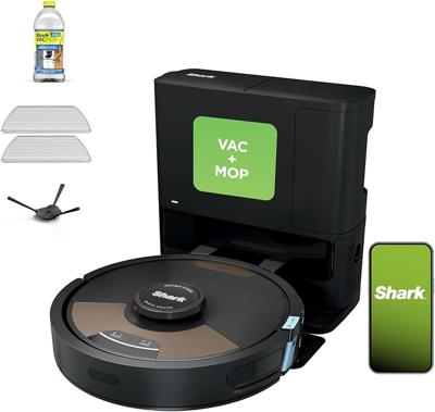 Amazon.com - Shark AV2501AE AI Robot Vacuum with XL HEPA Self-Empty Base, Bagless, 60-Day Capacity, LIDAR Navigation, Perfect for Pet Hair, Compatible