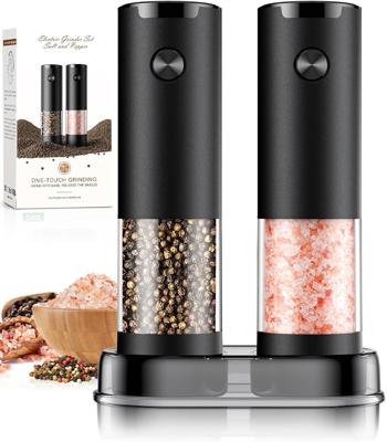 Amazon.com: Electric Salt and Pepper Grinder Set Automatic Battery Pepper Mill Shakers Adjustable Coarseness Upgraded Larger Capacity with Led Home an