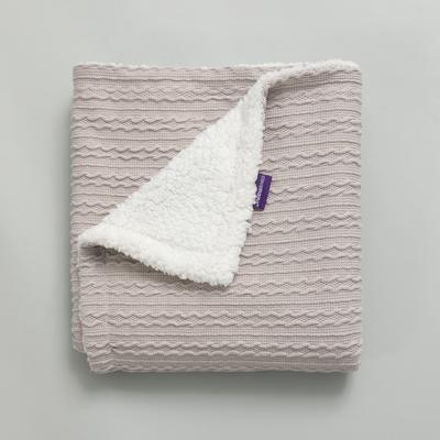 Clevamama Luxe Sherpa Baby Blanket - Grey | Baby Bunting AU