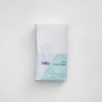 4baby Sateen Cot Fitted Sheet 2 Pack New White | Baby Bunting AU
