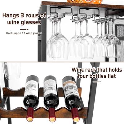 Trapezoidal Wine Rack with Glass Holder Rails, Storage and Shelves for Home | Shop Today. Get it Tomorrow! | takealot.com