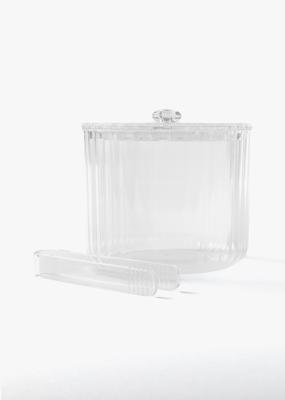 Ribbed Acrylic Ice Bucket & Tongs  | Woolworths.co.za