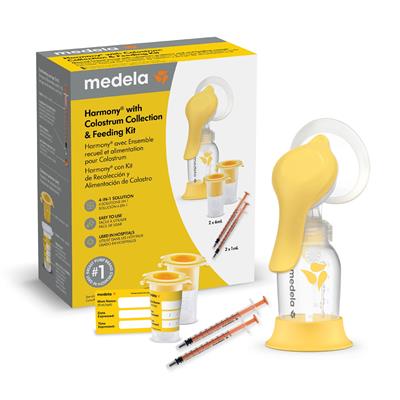 Harmony Manual Breast Pump with Colostrum Collection and Feeding Kit,