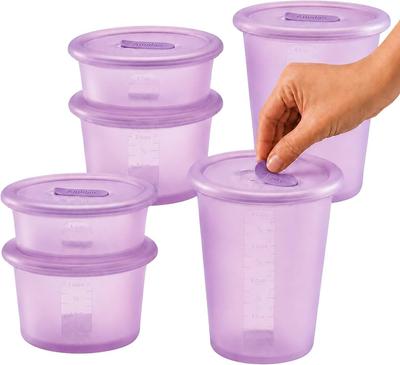 Amazon.com: Anydeli Silicone Deli Containers for Meal Prep (Ube, 6 Pack) | Platinum Silicone Meal Prep Containers, Food Storage for Leftovers, Vented