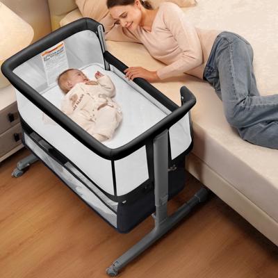 Babyeap Baby Bassinet for Newborn with Large Storage Basket, Gray - Walmart.com