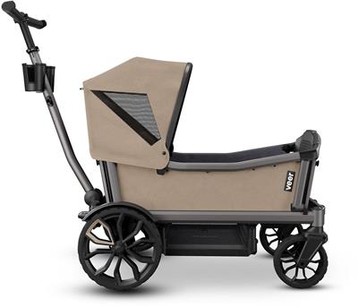 Veer Cruiser City XL (4 Seater) Stroller Wagon   Sidewall Kit   Canopy Bundle - Brown Mica