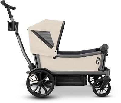 Veer Cruiser City XL (4 Seater) Stroller Wagon   Sidewall Kit   Canopy Bundle - Natural