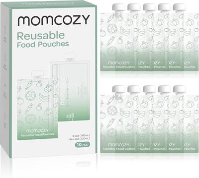 Amazon.com : Momcozy Reusable Baby Food Pouches for Toddlers,BPA Free Plastic,Food Safe,Freezer Safe,Refillable for Applesauce Yogurt & Puree Squeeze
