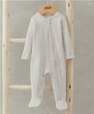 Mamas & Papas - Organic Cotton Ribbed Sleepsuit