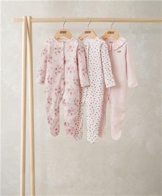 Mamas & Papas - Watercolour Sleepsuits (Pack of 3)