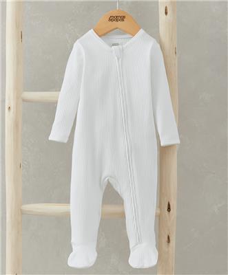 Mamas & Papas - Organic Cotton Ribbed Sleepsuit