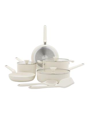 Greenpan Rio PFAS-Free Ceramic Non-Stick Cookware Set Of 5 Pieces in Cream | MYER