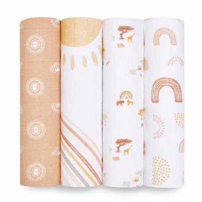 Cotton Muslin Swaddles - 4 Pack | Snuggle Bugz | Canadas Baby Store