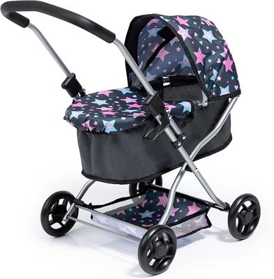 Amazon.com: Bayer Doll Stroller Pram Starter with Adjustable Handle, Foldable Design, Canopy & Storage Basket for 18 Inch Dolls : Toys & Games
