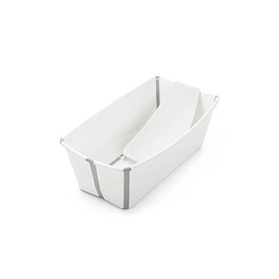 Amazon.com: Stokke Flexi Bath Portable Baby Bathtub Bundle with Heat-Sensitive Plug and Newborn Baby Bath Support, White Grey : Baby