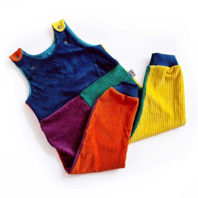 Corduroy Colour-block Organic Dungarees | Kids Unisex Romper | Baby Dungarees - Etsy Canada