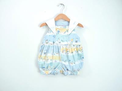 Vintage Deux Par Deux Summer Beach Blue Baby Romper / 6-9M / Made in Canada - Etsy Canada