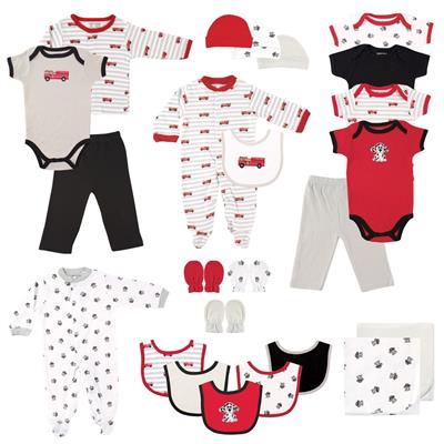 Luvable Friends Baby Boy Layette Gift Cube, Fire Truck, 0-6 Months - Fire Truck