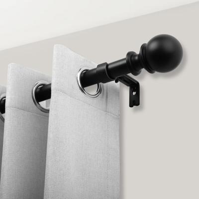 1 Adjustable Curtain Rod, 32-144 Heavy Duty Black Curtain Rod with Classic Ball Finials,Ceiling Mounted Indoor/Outdoor Curtain Rods - Walmart.com