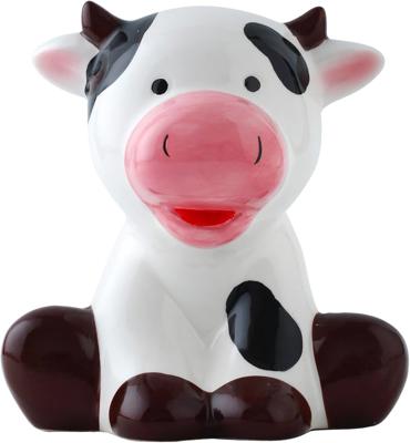 Amazon.com : SOBEIT Dairy Cow Piggy Bank, Ceramic Piggy Bank, Cute Dairy Cattle Coin Bank Money Bank for Kids Girls Boys Baby Shower Newborn Keepsake