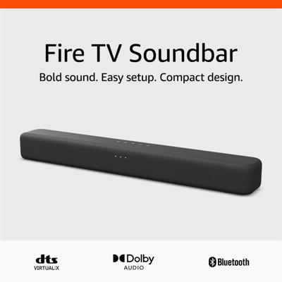Amazon.com: La barra de sonido Amazon Fire TV, parlante 2.0 con DTS Virtual:X, Dolby Audio y conectividad Bluetooth : Dispositivos Amazon y Accesorios