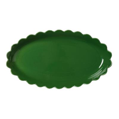 Green Scallop Platter – In The Roundhouse