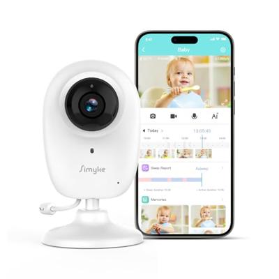 Simyke 1080P HD Baby Monitor with Cry Detection & Playback – 2.4 GHz Wi-Fi Video Baby Camera for Nursery, Two-Way Audio, 8 Lullabies, Motion Alerts, S