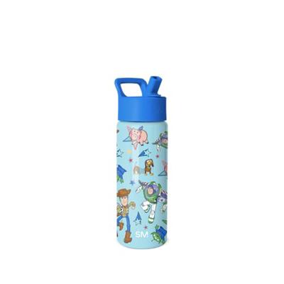 Simple Modern Disney Pixar Kids Water Bottle with Straw Lid | 18oz Insulated Stainless Steel Kids Tumbler & Spill Proof Toddler Cup for School, Girls,