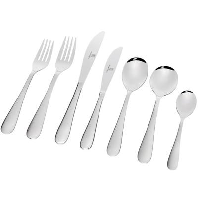 Stanley Rogers 56 Piece Deevo Satin Cutlery Set | Temple & Webster