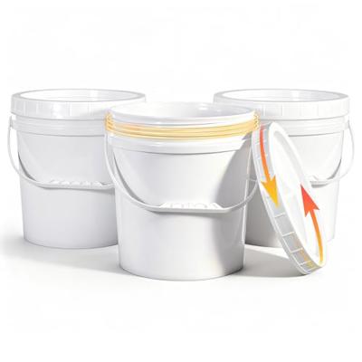 UMETASS 2.6 Gallon Plastic Bucket with Screw Lid 3 Pack - Food Grade Small Storage Bucket for Water, Food, Paint, Cleaning Supplies (BPA-Free, Stackab