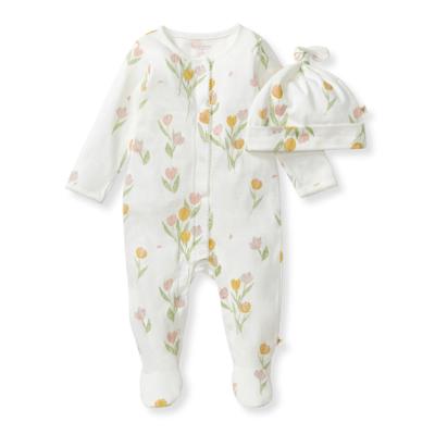 Tulip Fields Baby Girl Jumpsuit & Hat Set – Burts Bees Baby