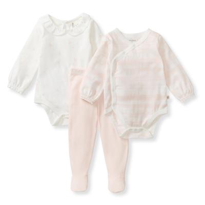 Origami Baby Girl 3-Piece Bodysuit & Pants Set – Burts Bees Baby
