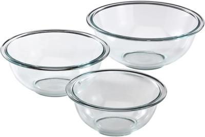 Amazon.com: Pyrex Essentials (3-Piece) Glass Mixing Bowls Set For Prepping, Baking and Cooking, Preheated Oven, Dishwasher, Freezer, and Microwave Saf