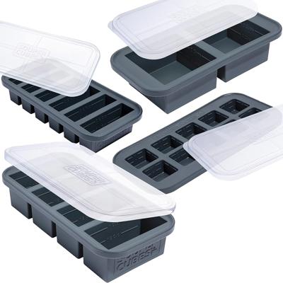 Amazon.com: Souper Cubes Silicone Freezer Molds Gift Set, Charcoal | 2 Tbsp, 1/2 Cup, 1 Cup and 2 Cup Silicone Molds for Food Set, Perfect for Freezin